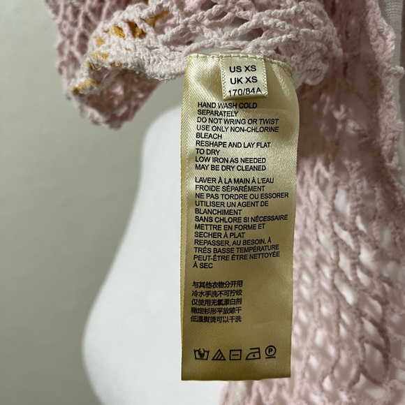 We the free Contrast Tee Top with kimono sleeves and crochet sides Extra Small - Picture 9 of 10